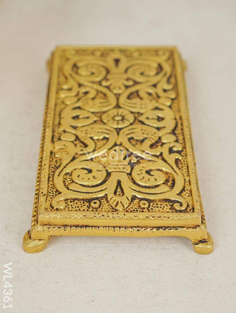 Brass Pooja Chowki - Rectangle - WL4361