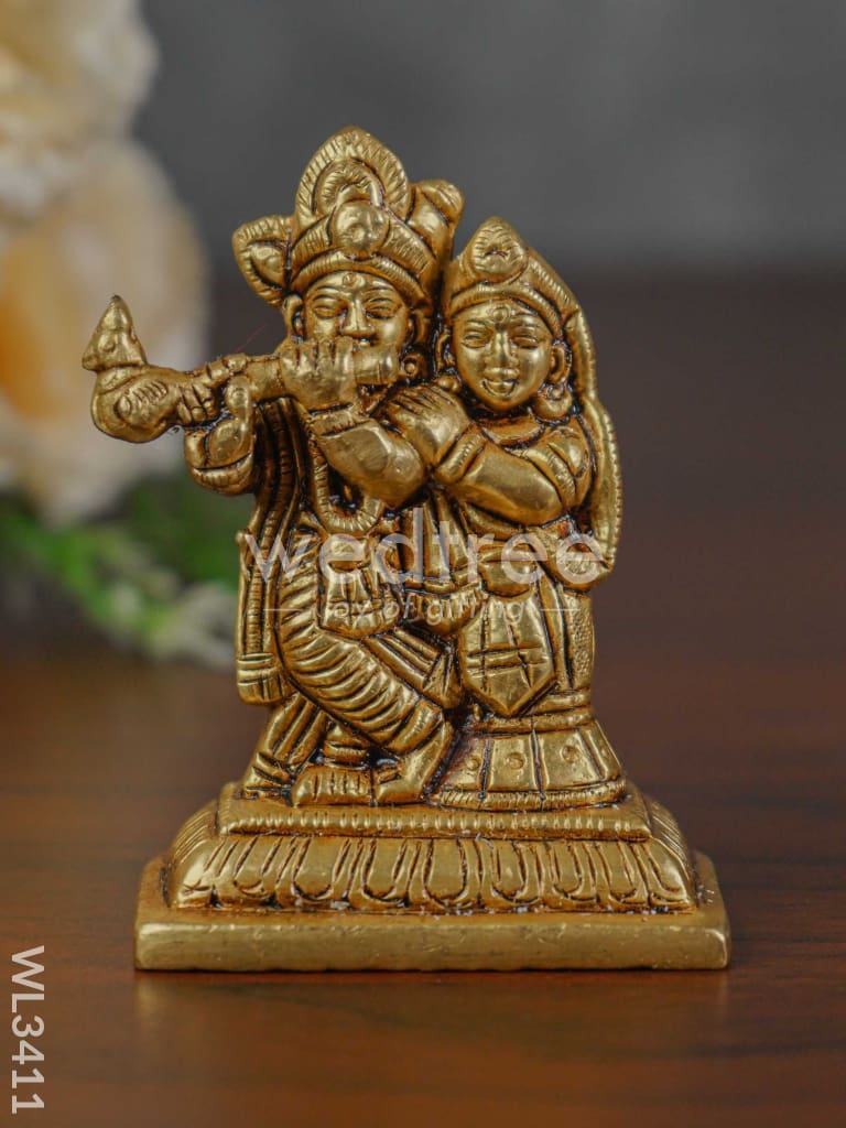Brass Radha Krishna Idol - WL3411