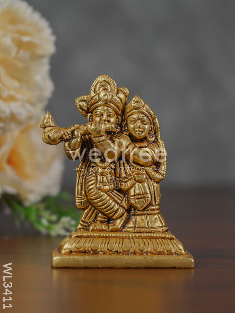 Brass Radha Krishna Idol - WL3411