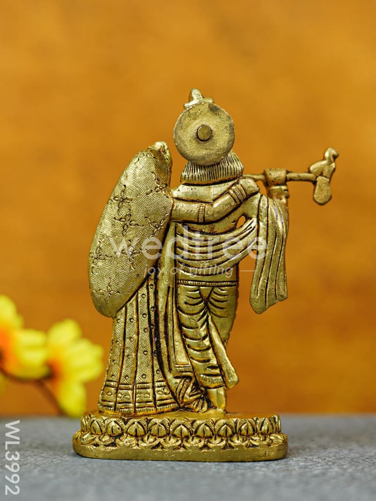 Brass Radha-Krishna Idol - WL3992