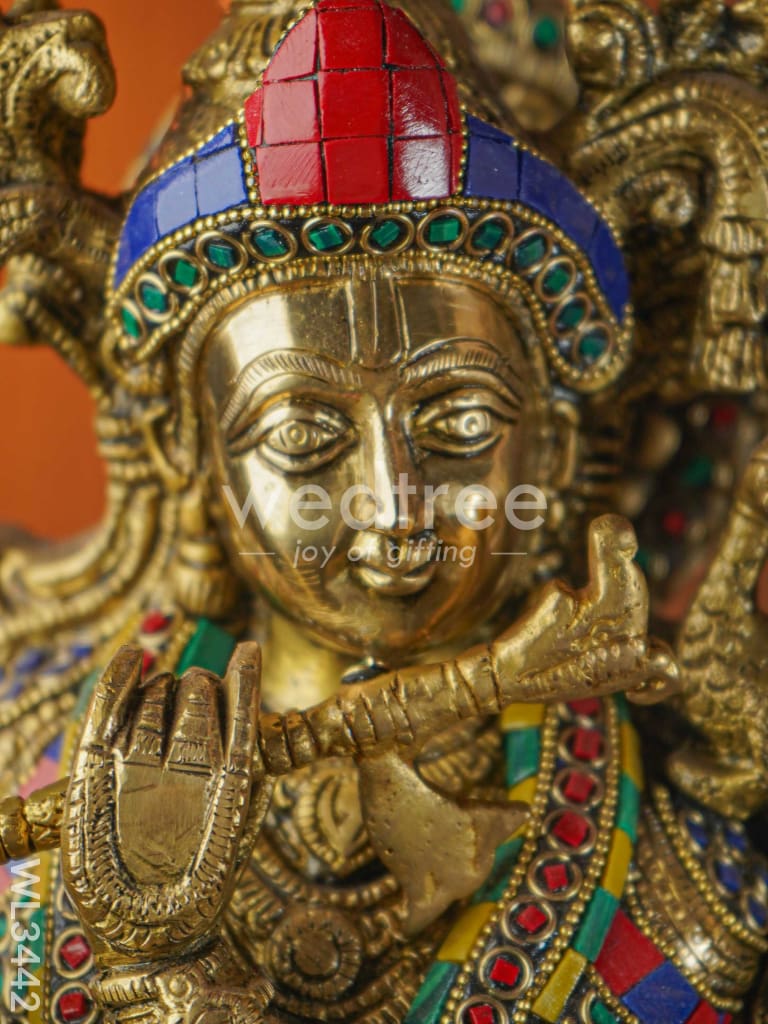 Brass Radha Krishna - Set of 2 - WL3442