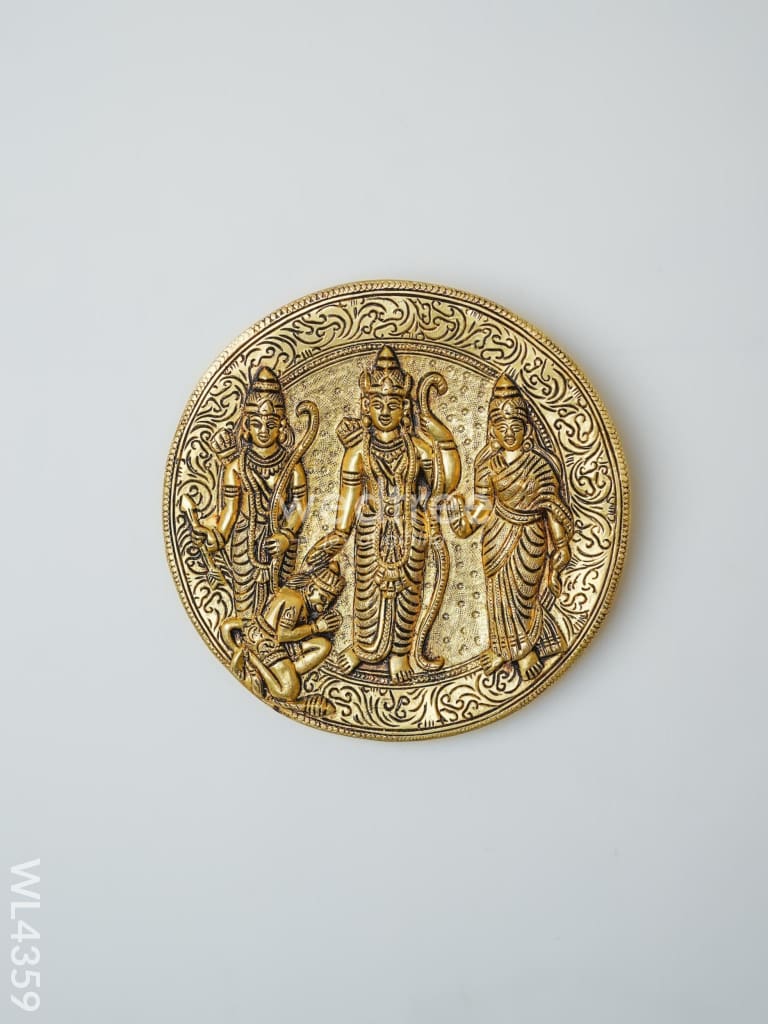 Brass Ram Darbar Wall Hanging - WL4359