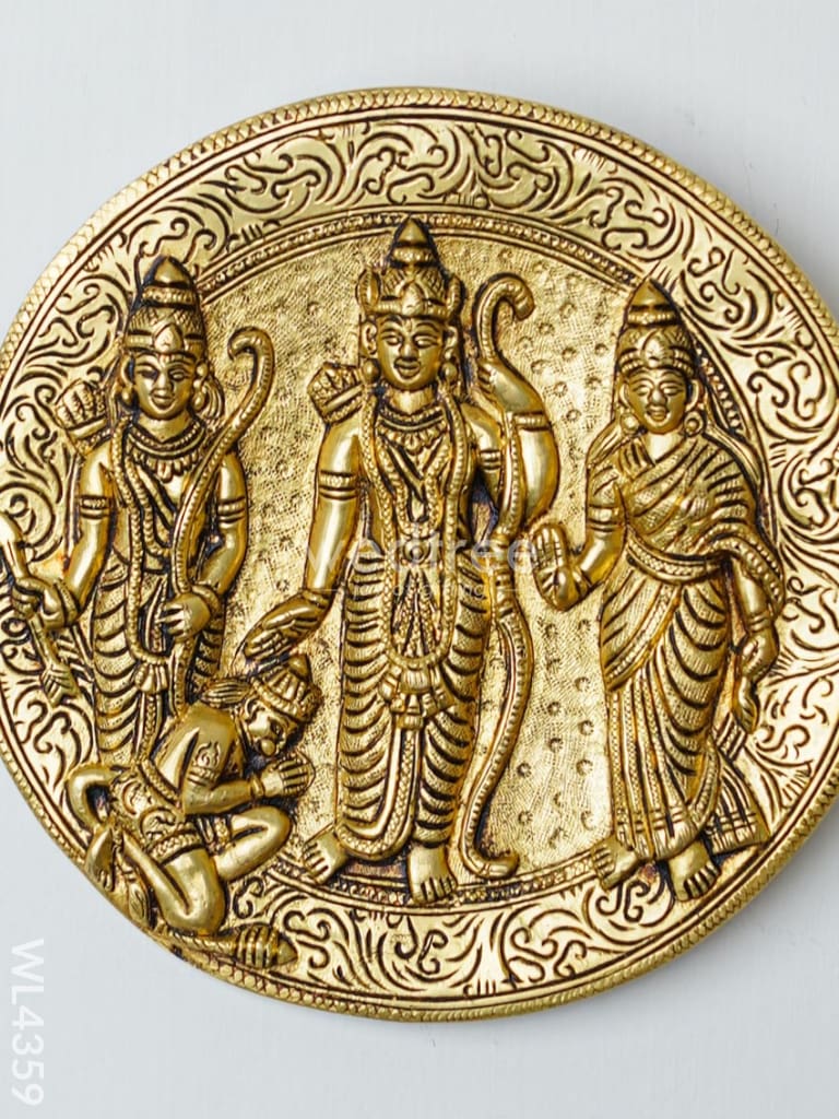 Brass Ram Darbar Wall Hanging - WL4359