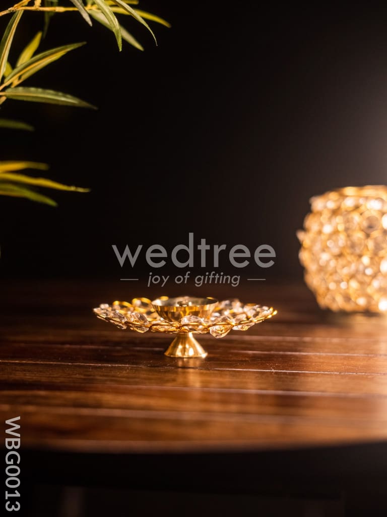 Brass - Round Crystal Deep - 4.7 Inch - WBG0013