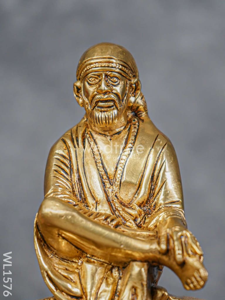 Brass Sai Baba Idol - Brown Antique Finish - WL1576
