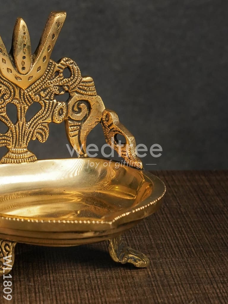 Brass Shank, Chakra and Nama Diya - WL1809