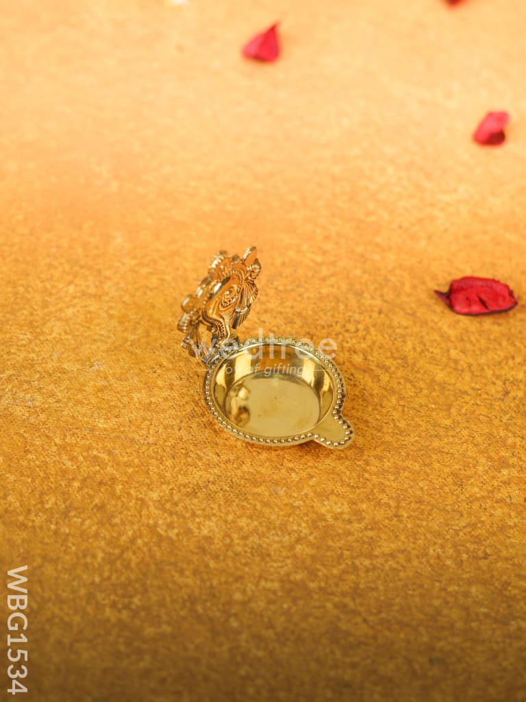 Brass Shank Chakra Diya - WBG1534