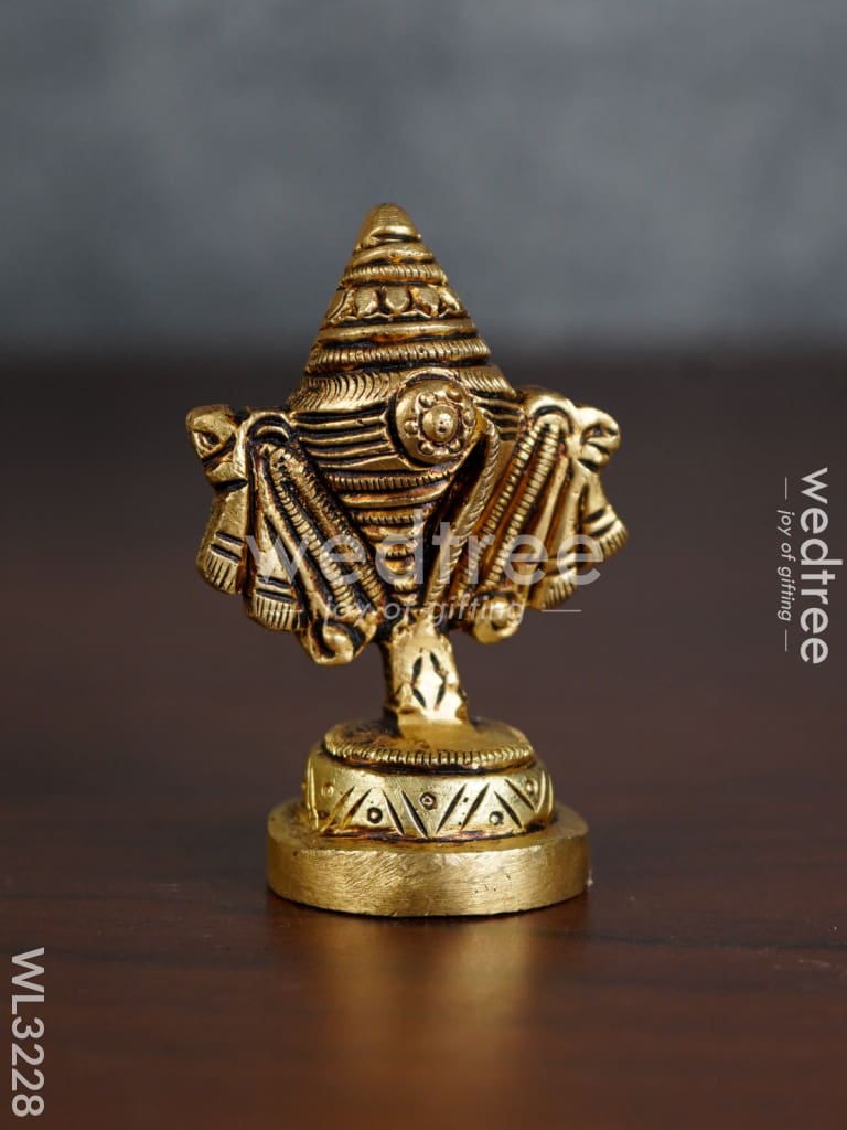 Brass Shank Chakra Naama Figurines - Set of 3 - WL3228