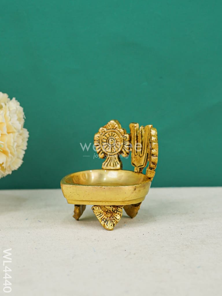 Brass Shank Chakra Nama Diya - WL4440