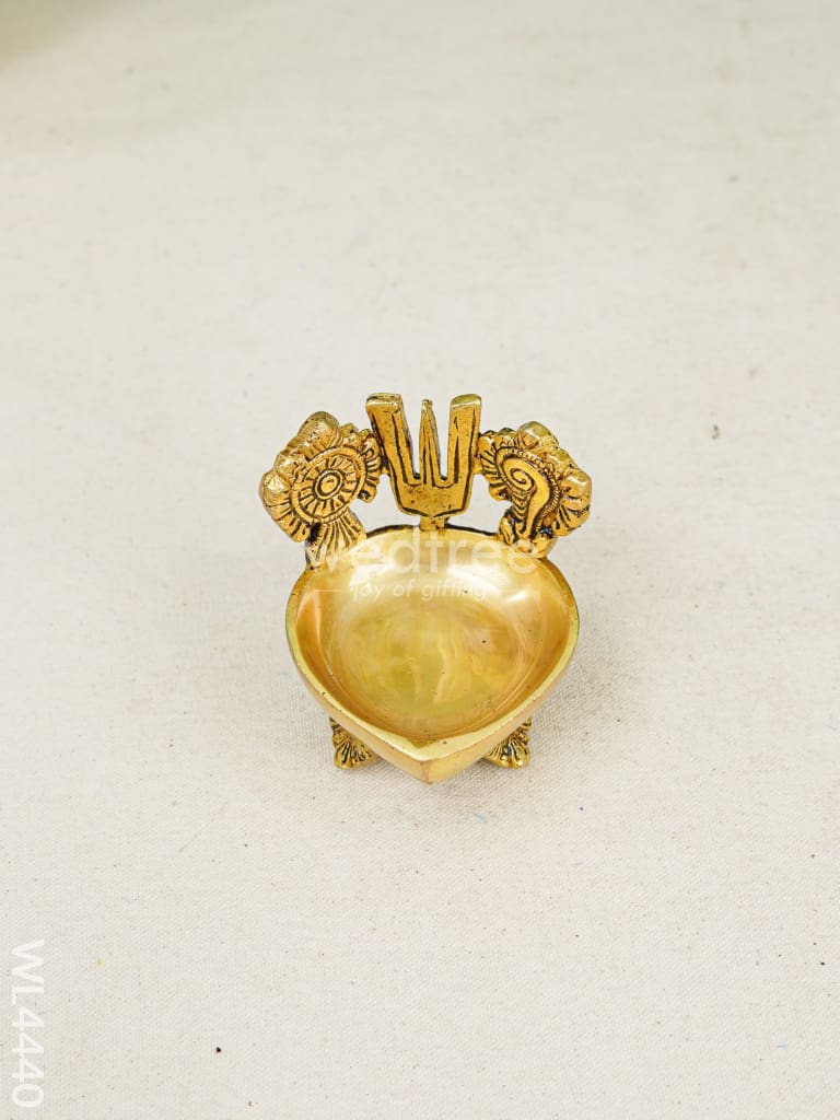 Brass Shank Chakra Nama Diya - WL4440