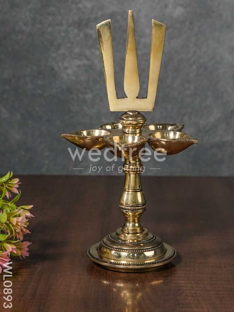 Brass Shank-Chakra-Nama Vilakku - WL0893