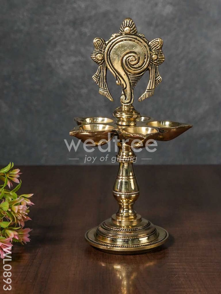Brass Shank-Chakra-Nama Vilakku - WL0893