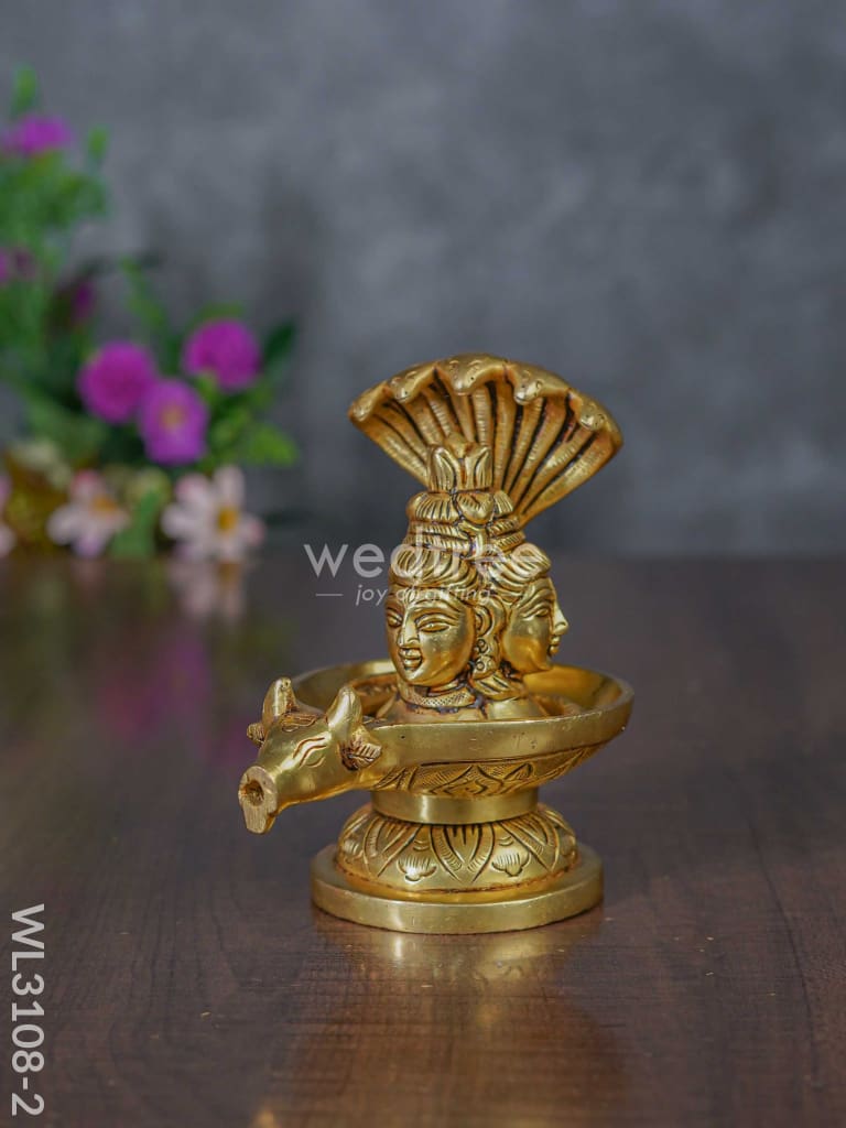 Brass Shivling with Snake - WL3108-2