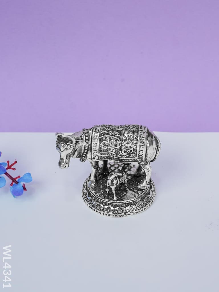 Brass Silver Antique Cow And Calf - WL4341