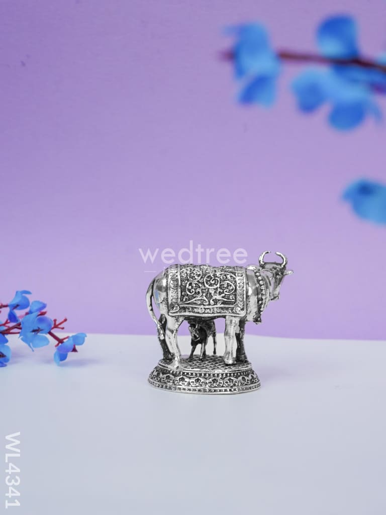 Brass Silver Antique Cow And Calf - WL4341