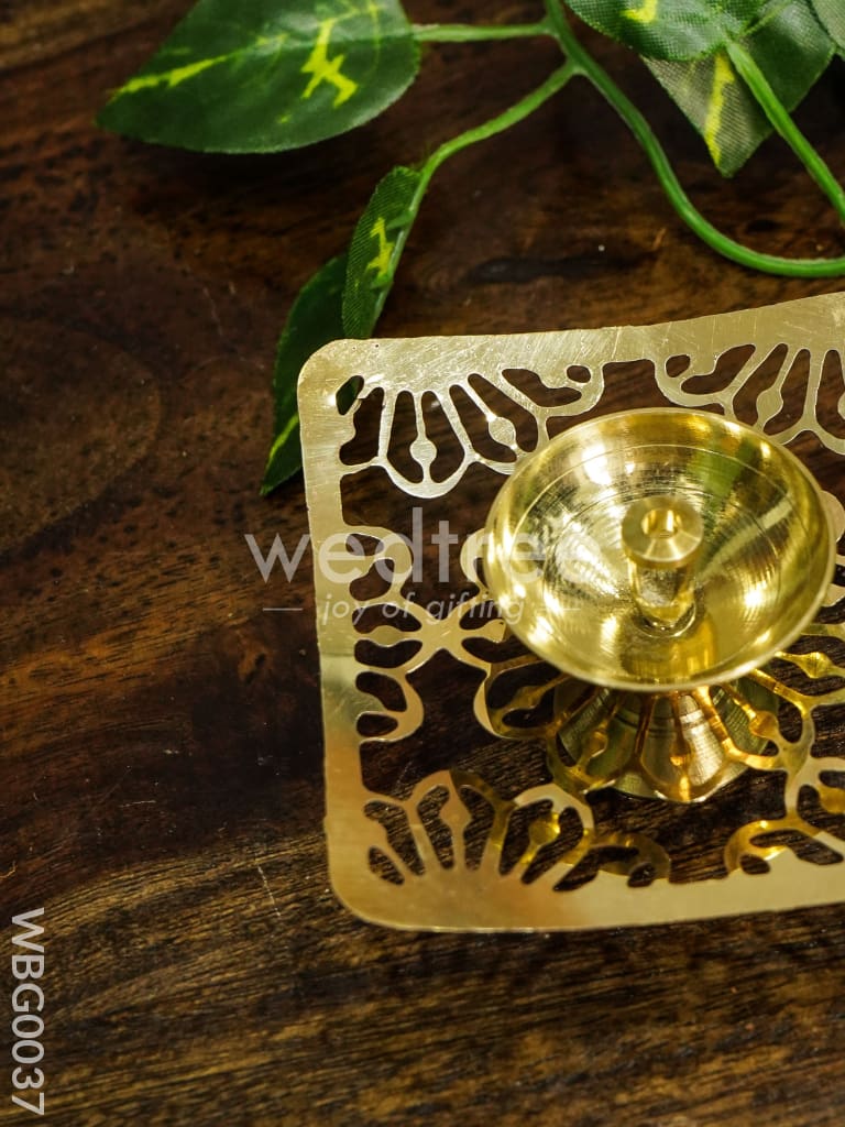 Brass Square Shaped Diya - WBG0037