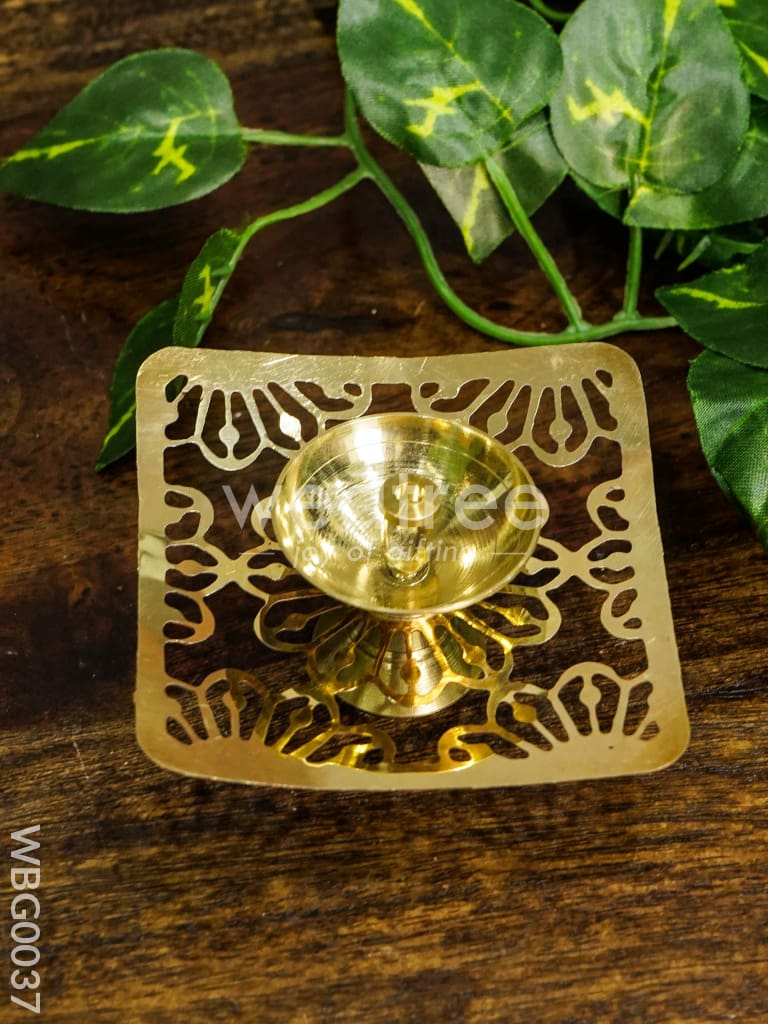 Brass Square Shaped Diya - WBG0037