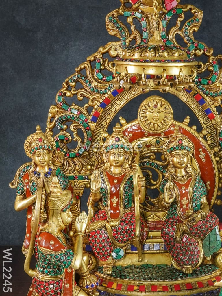 Brass Sri Ramar Pattabishekam Statue - WL2245