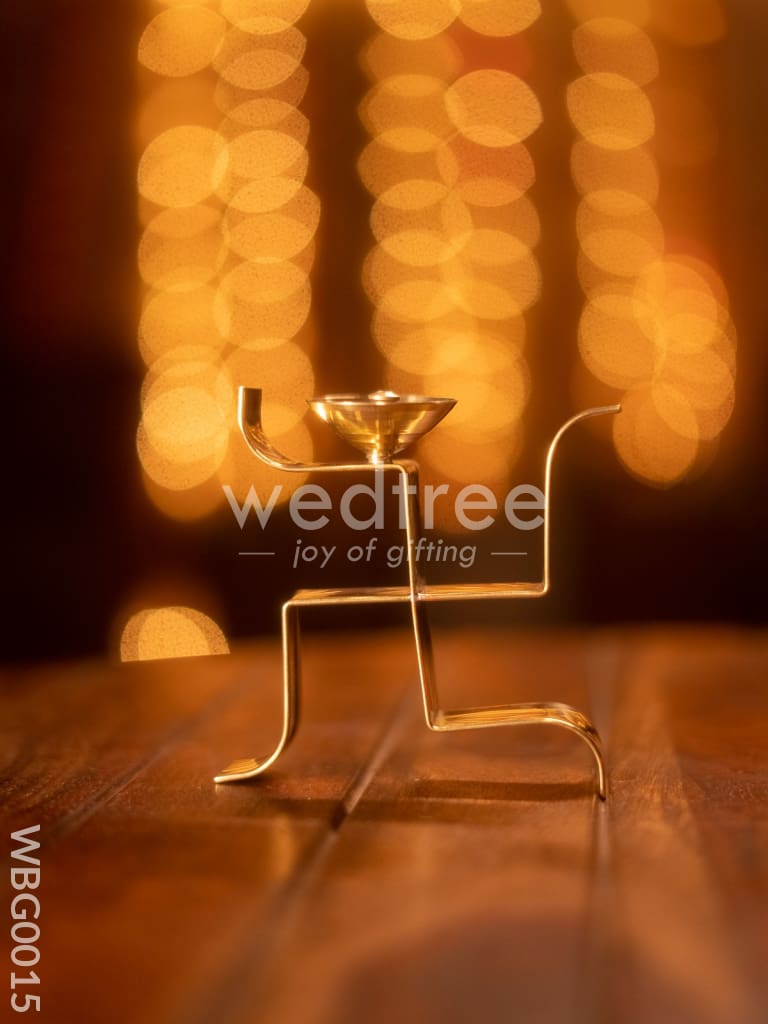 Brass Swasthik Diya - WBG0015
