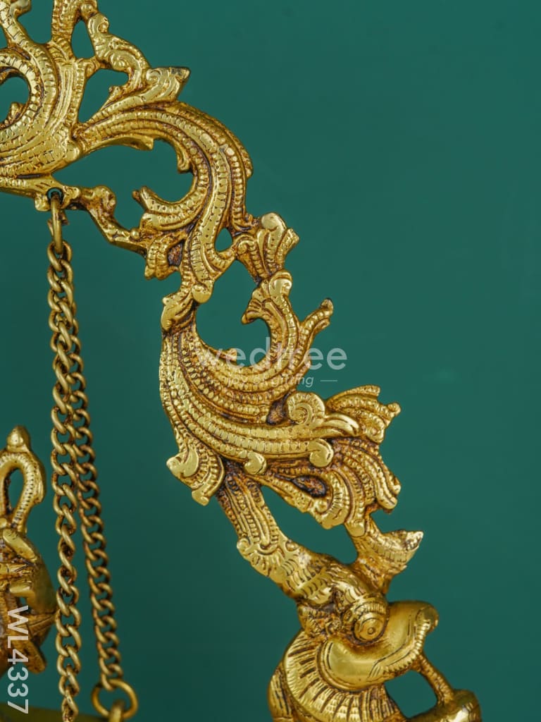 Brass Swing Ganesha Urli - 21 inch - WL4337
