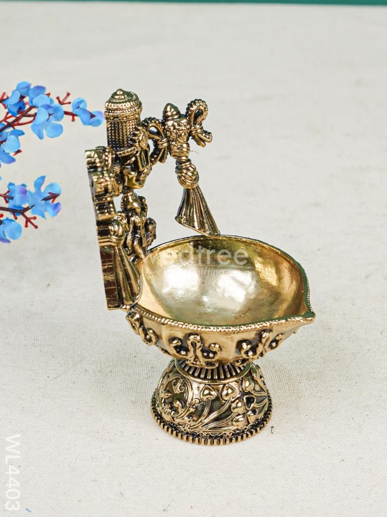Brass Tirupati Balaji and Goddess Lakshmi Diya - WL4403