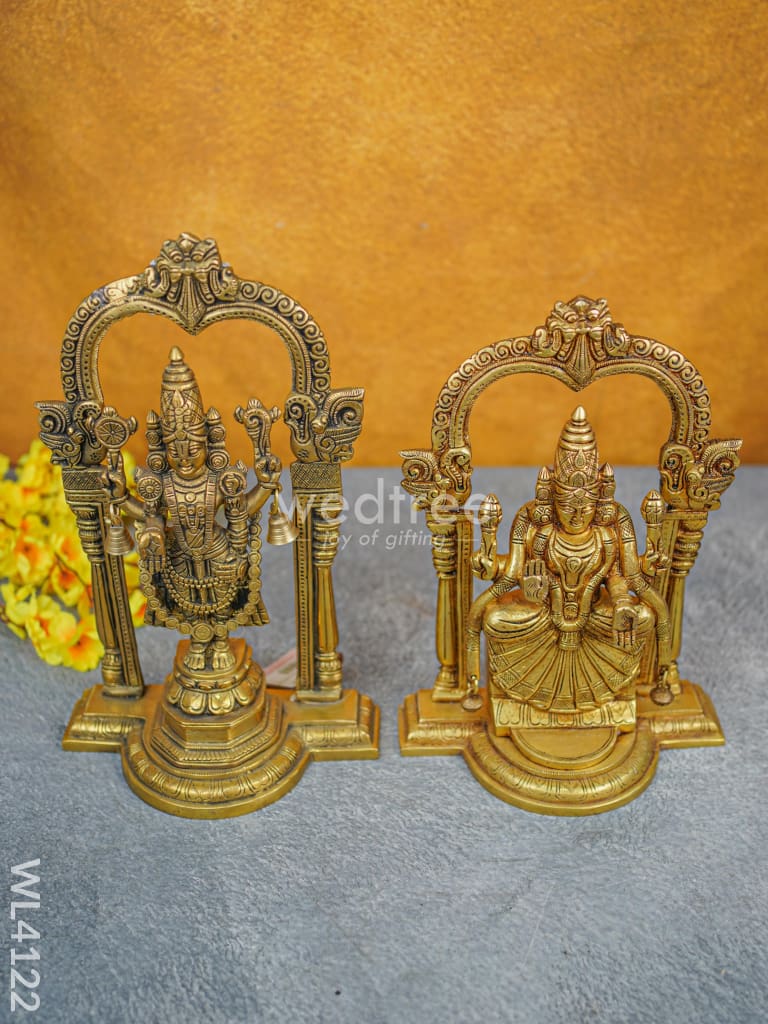Brass Tirupati Balaji with Padmavathi Thayar - WL4122