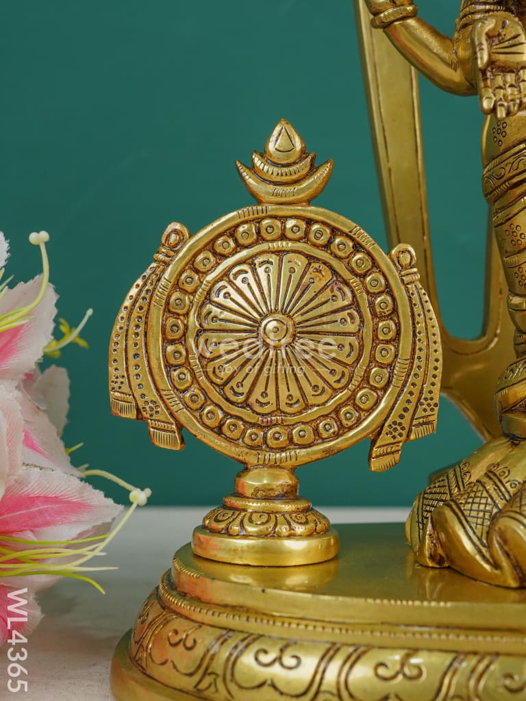 Brass Tirupati Balaji With Shank, Chakra & Nama - WL4365
