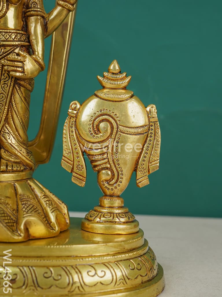 Brass Tirupati Balaji With Shank, Chakra & Nama - WL4365