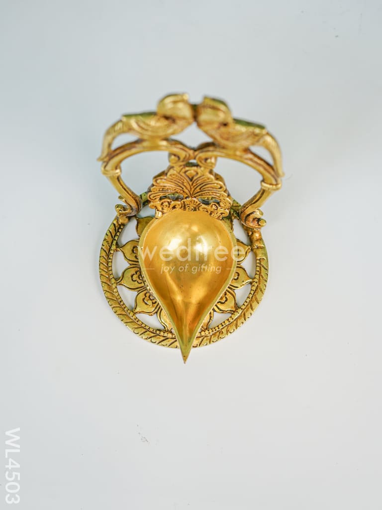 Brass Twin Parrot Diya - WL4503