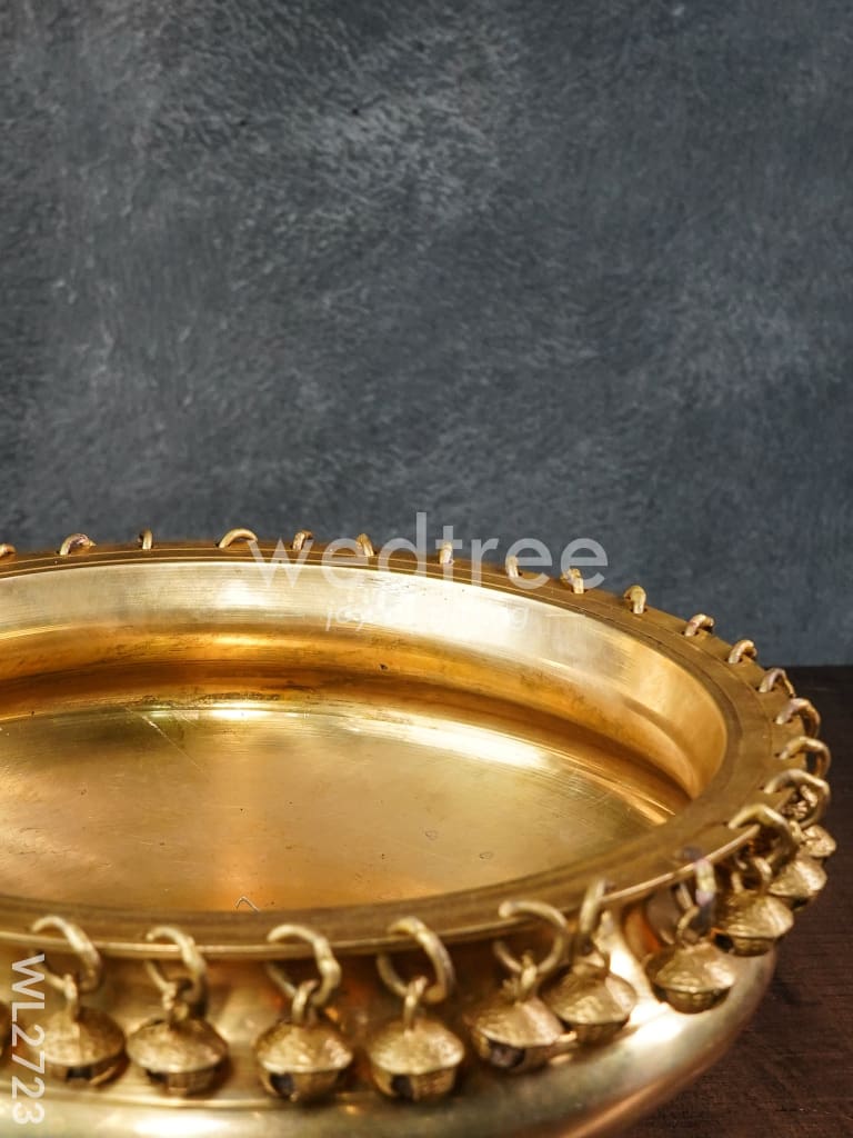 Brass Urli with Bells - 10 inch - WL2723
