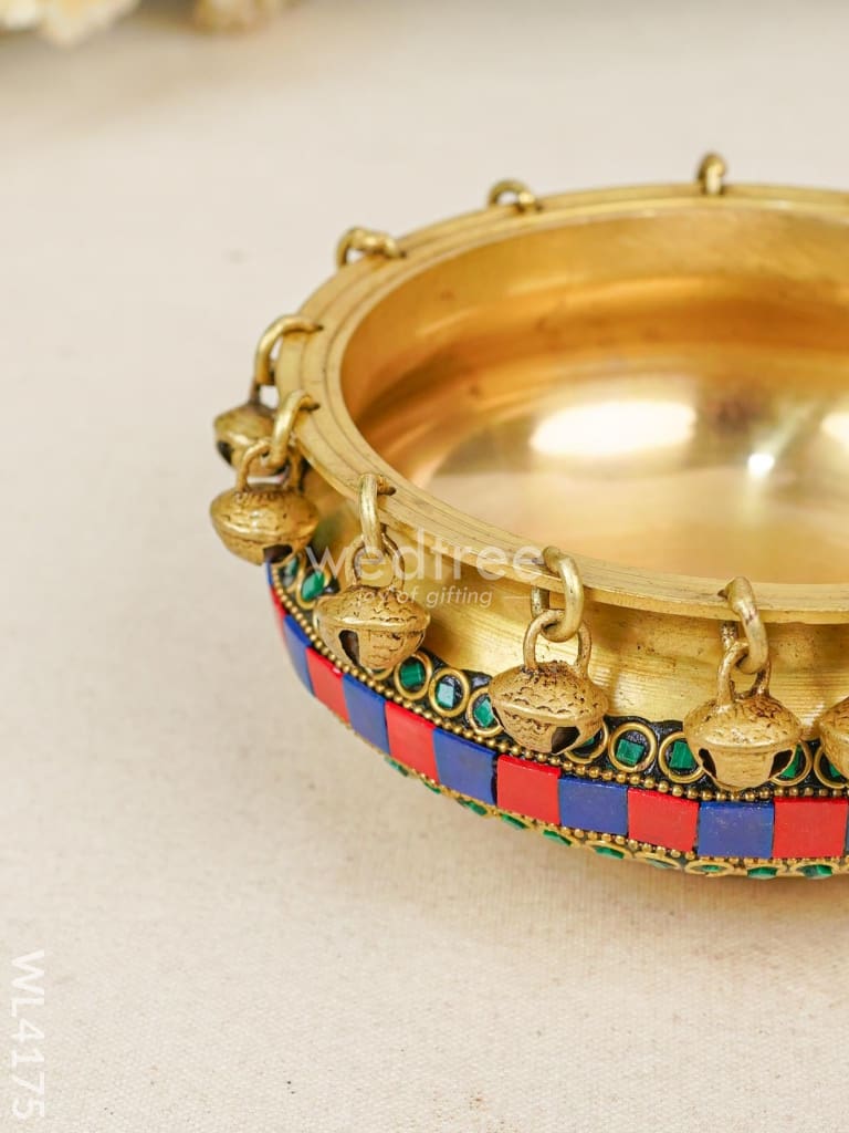 Brass Urli with Bells - WL4175