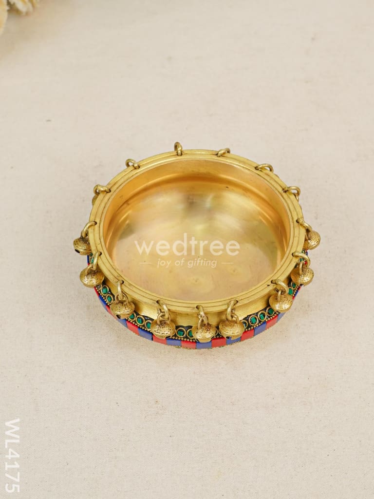 Brass Urli with Bells - WL4175