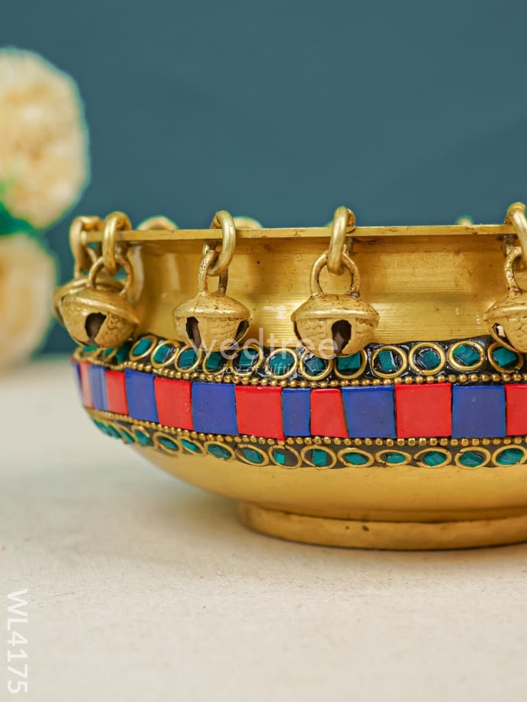 Brass Urli with Bells - WL4175