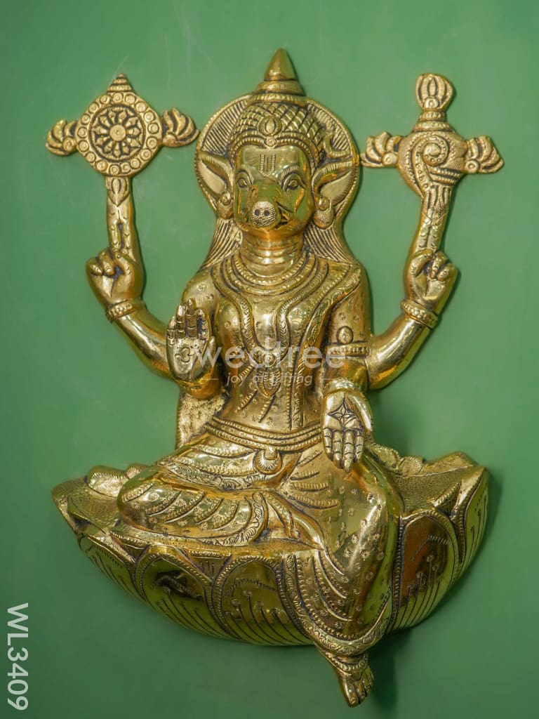 Brass Varahi Devi Wall Hanging - WL3409
