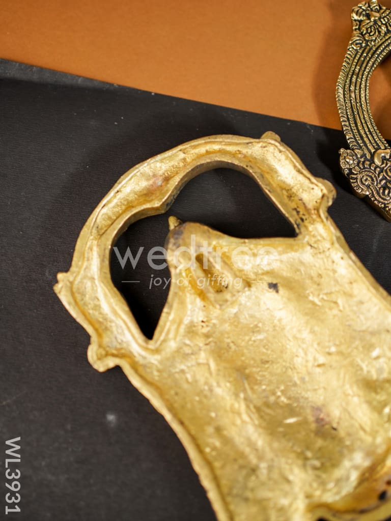 Brass Venkateshwara and Padmavathi Thayar Wall Hanging - WL3931