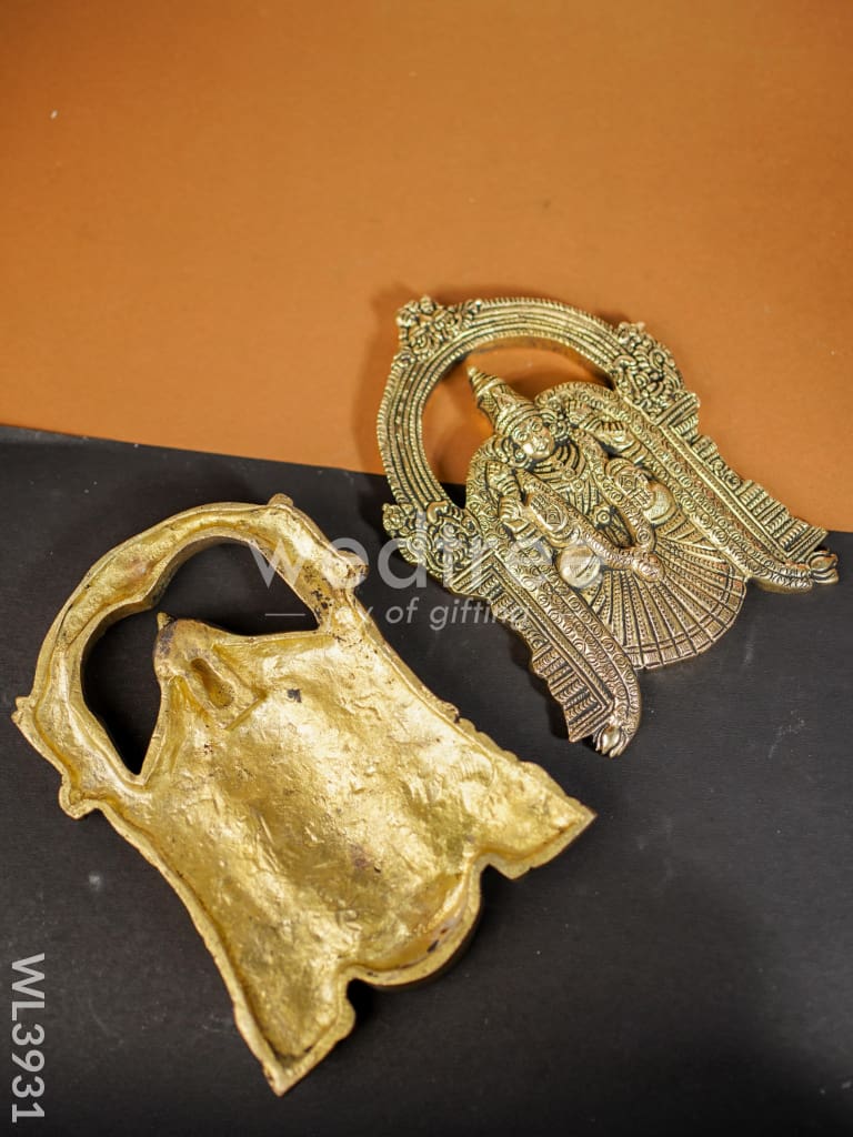 Brass Venkateshwara and Padmavathi Thayar Wall Hanging - WL3931