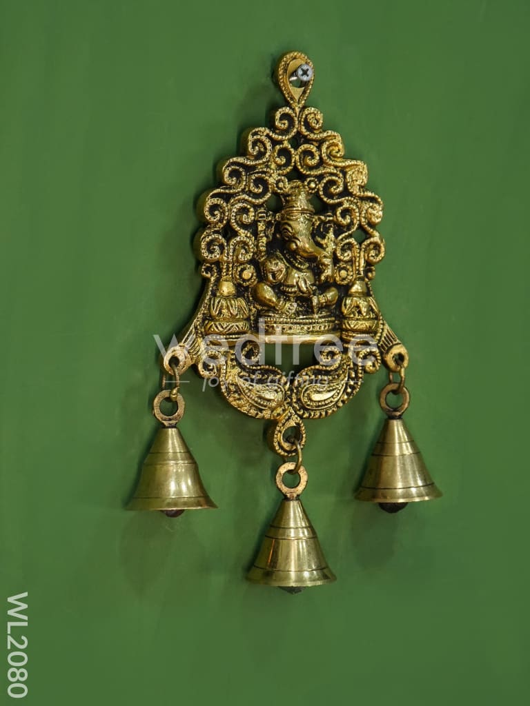 Brass Wall Hanging Ganesha - WL2080