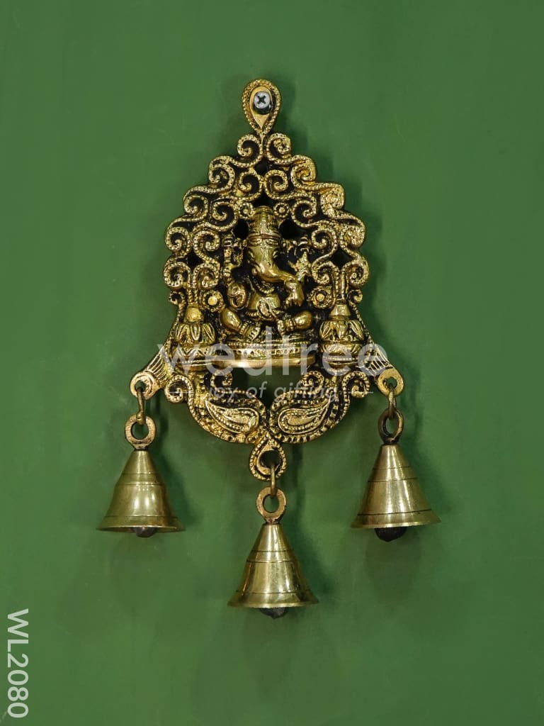 Brass Wall Hanging Ganesha - WL2080