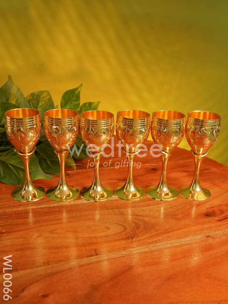Brass Wine Glass Set - WL0066