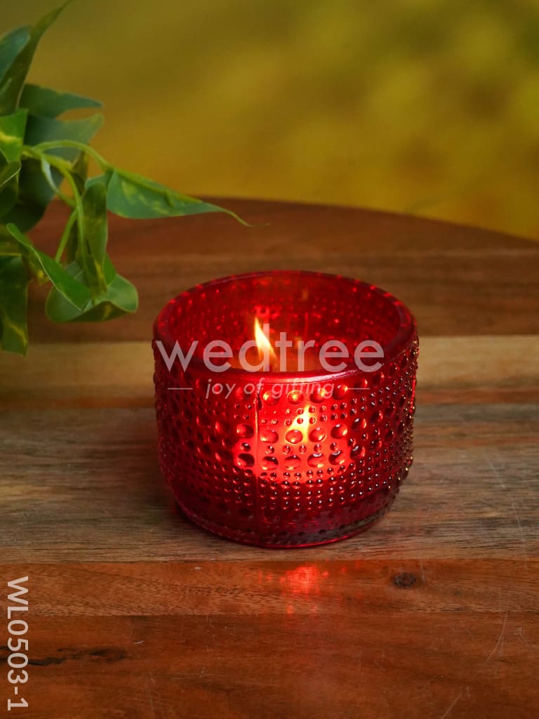 Bubble textured Votive (3 Inch) - Set of 2 - WL0503