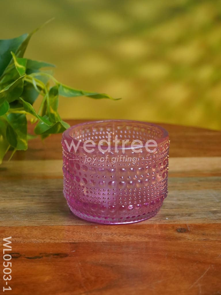 Bubble textured Votive (3 Inch) - Set of 2 - WL0503