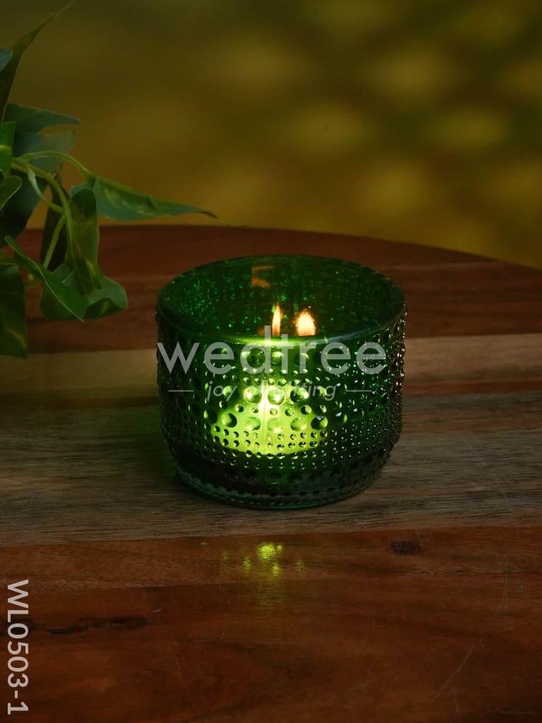 Bubble textured Votive (3 Inch) - Set of 2 - WL0503