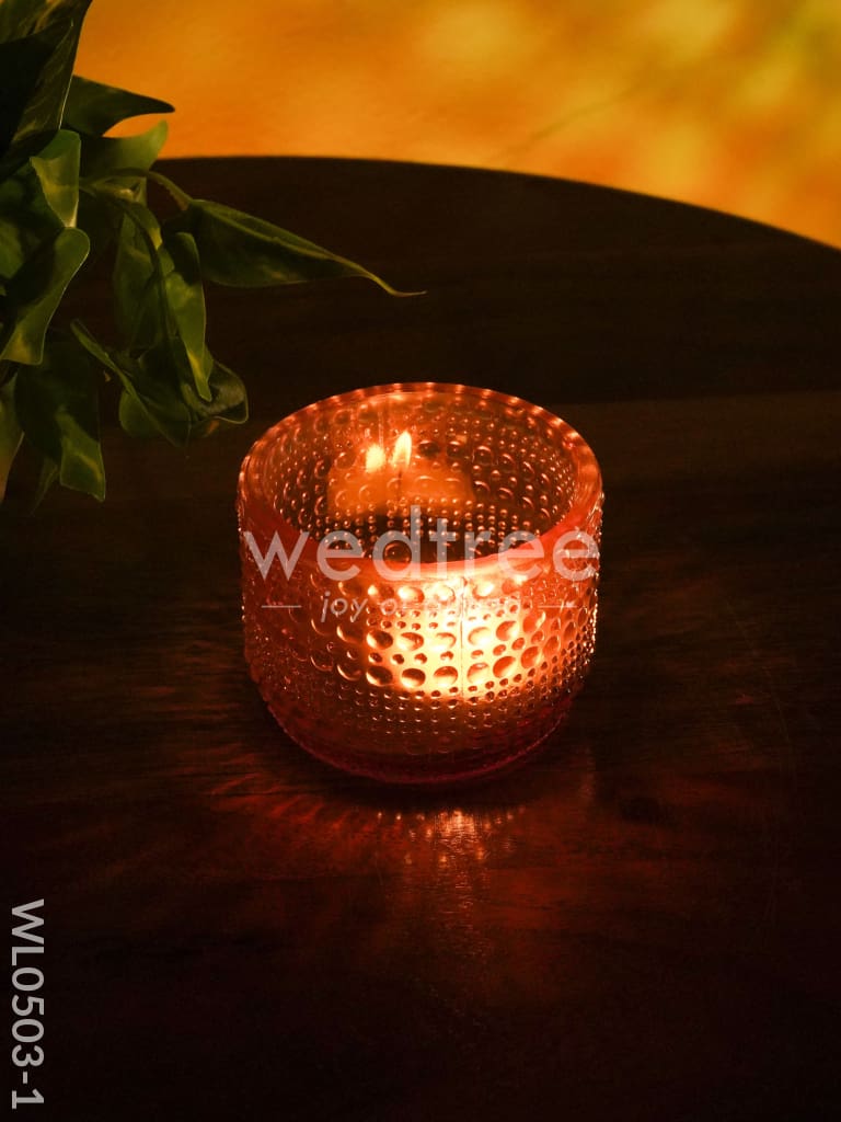 Bubble textured Votive (3 Inch) - Set of 2 - WL0503