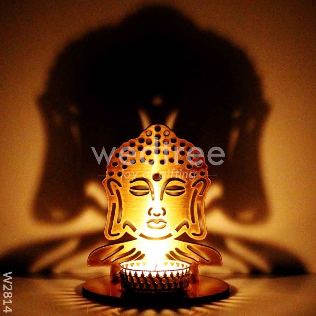 Buddha shadow diya - MDF