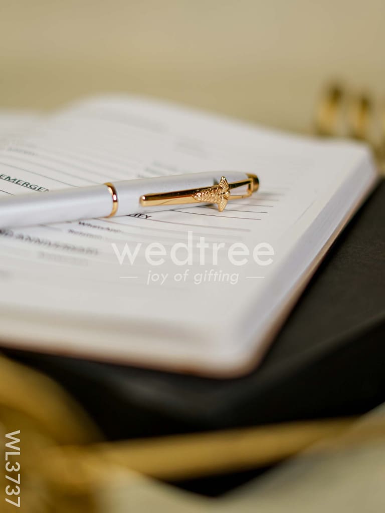 Caduceus Diary with Metal Rollerball Pen - WL3737