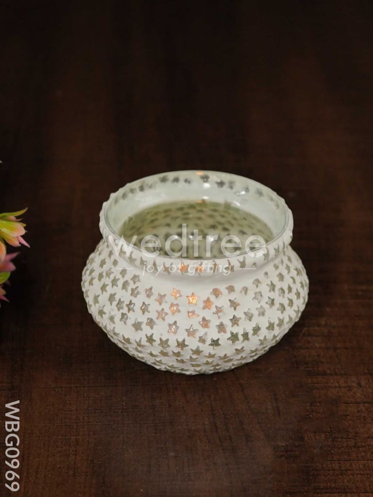 Candle Holder with Mosaic Art - WBG0969
