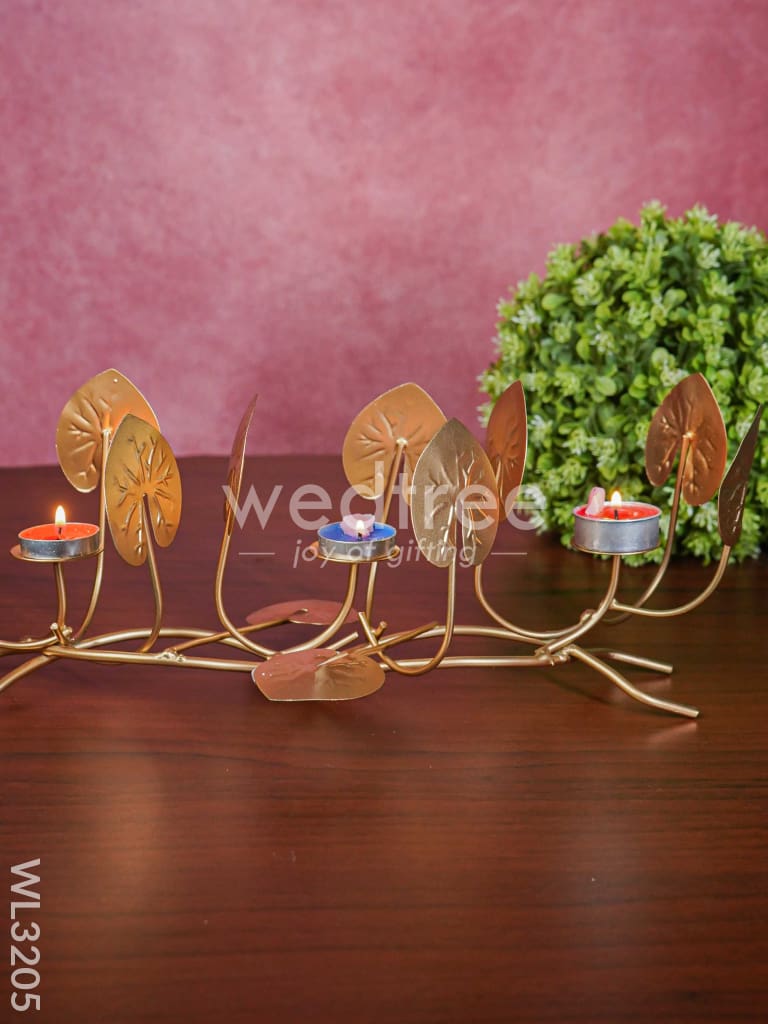 Candle Holders among Lotus Stems & Leaves - WL3205