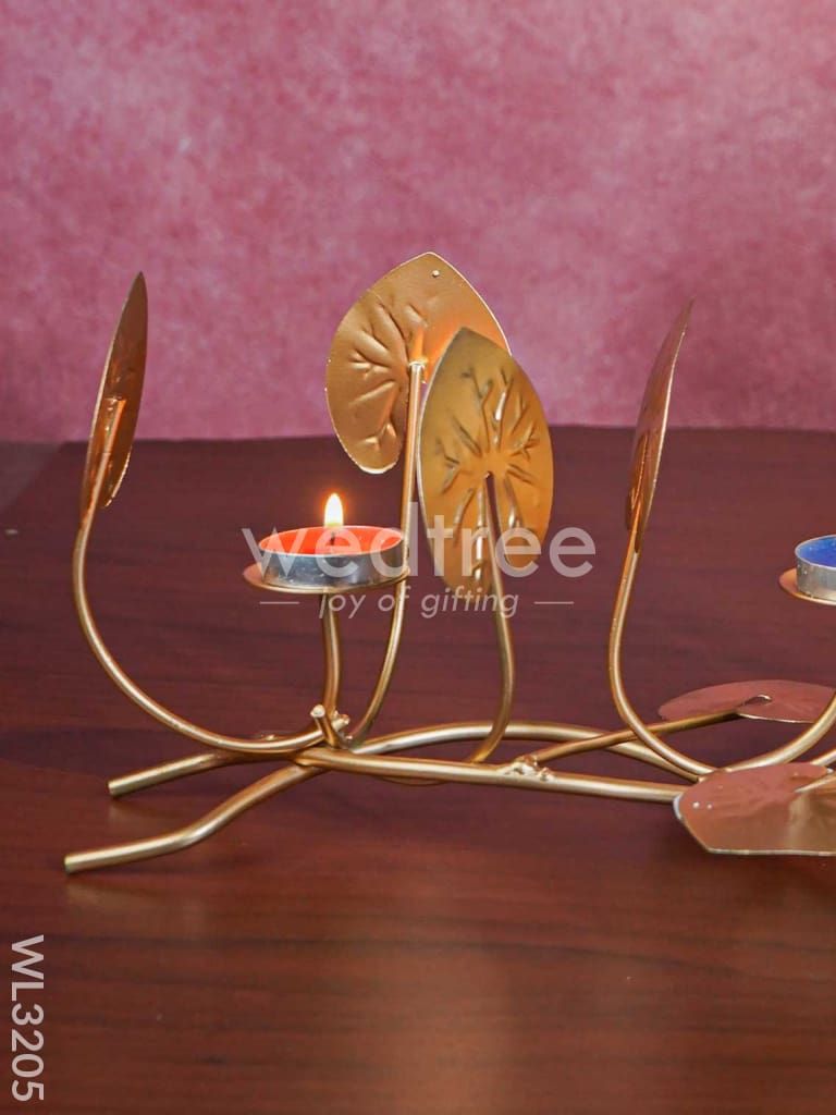 Candle Holders among Lotus Stems & Leaves - WL3205