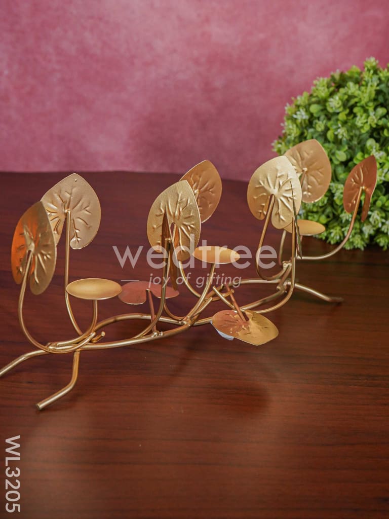 Candle Holders among Lotus Stems & Leaves - WL3205