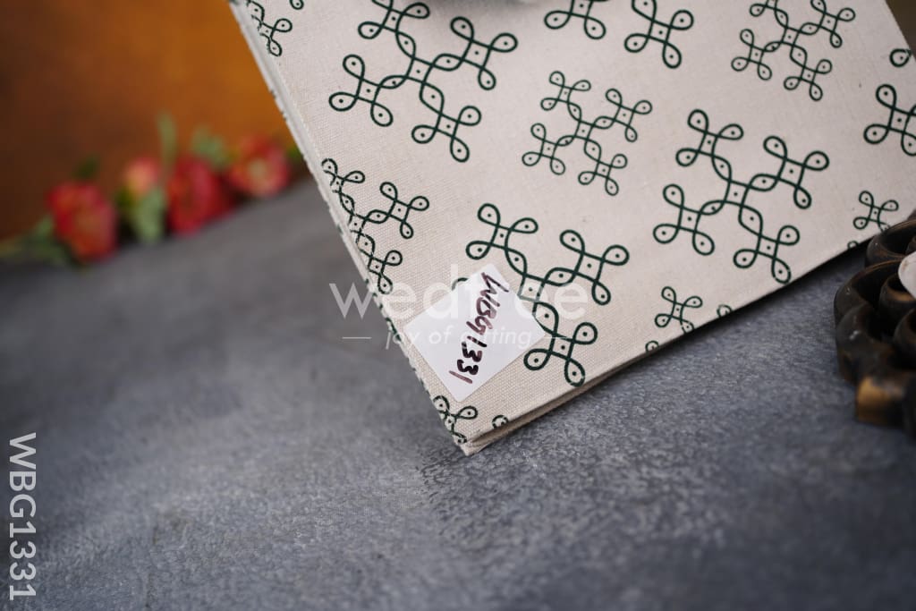 Canvas Bag with Kolam Prints - WBG1331